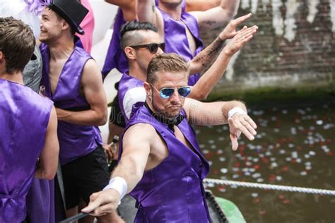 gay pride canal parade amsterdam 2014 editorial stock image image of august held 44490084