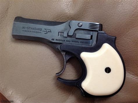 High Standard Derringer 22 Magnum Blue 2 Shot 99 Cond
