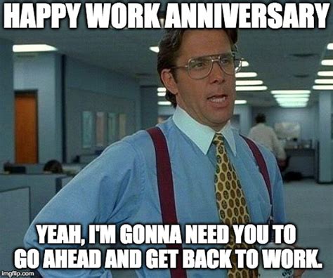office work anniversary meme