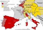 Habsburg Dominions in Europe before the War of Spanish Succession ...