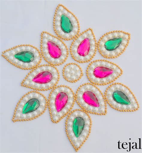 Kundan Rangoli Indian Rangoli Decor Table Centerpiece Wedding Table