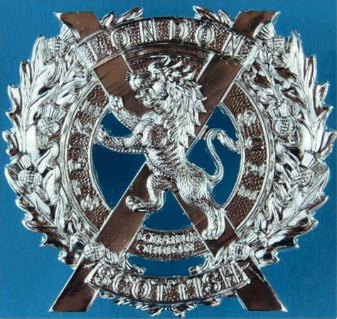 London Scottish Staybrite Army Cap Badge Badge Army Cap Scottish