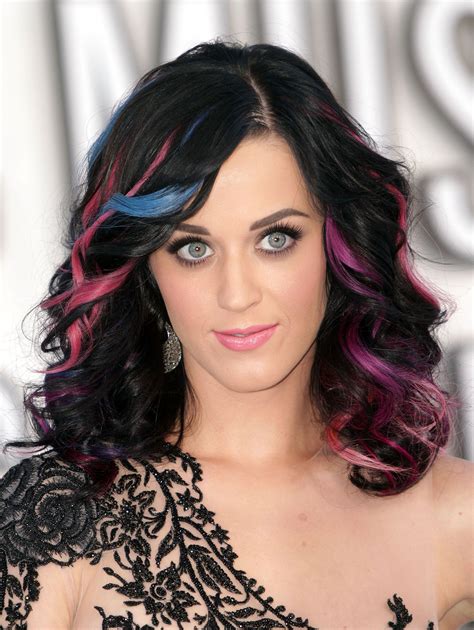 Popsugar Pink Hair Highlights Katy Perry Hair Dipped Hair