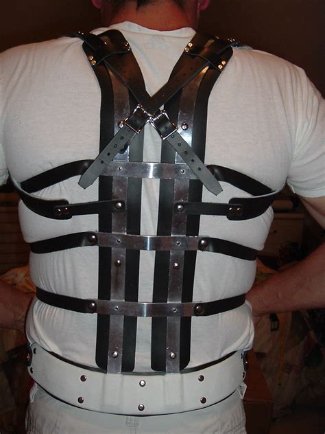 Back View Of Black Leather And Metal Back Brace Made To Me Flickr