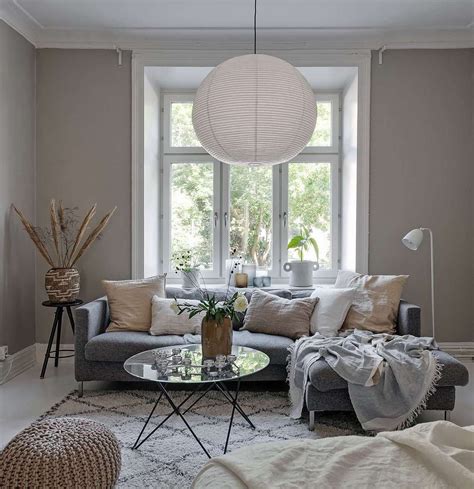 Living Room In Grey And Beige Coco Lapine Design Beige Living Rooms
