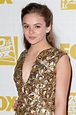Morgan Saylor dressed in gold at the Fox Golden Globes after party ...