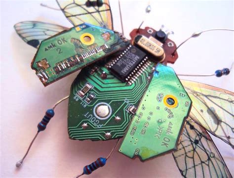 Uk Artist Transforms Salvaged Circuit Boards Into Gorgeous Lifelike Insects