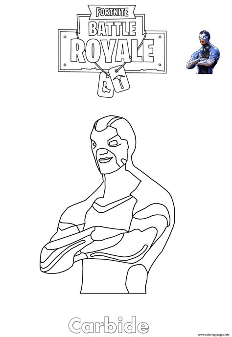 carbide fortnite coloring pages printable