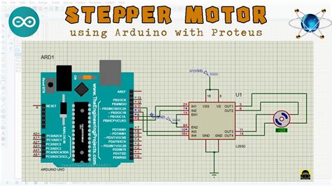 Stepper Motor Interface Using Arduino With Proteus Stepper Motor Arduino Proteus Youtube