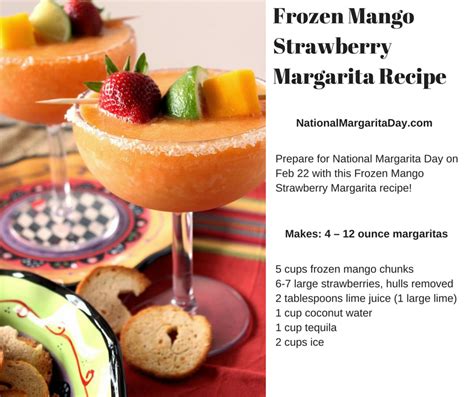 Frozen Mango Strawberry Margarita Recipe National