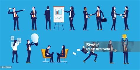 Business People Set Vector Illustrations Stock Illustration Download