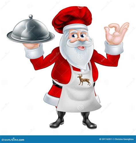 Christmas Santa Cook Chef Stock Vector Image 59116351