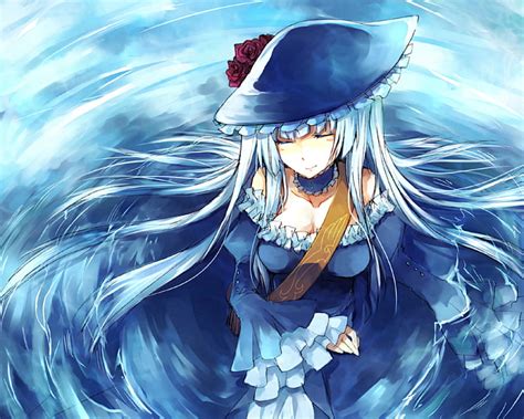 Virgilia Witch Dress Beauty Umineko No Naku Koro Ni Long Hair Hat