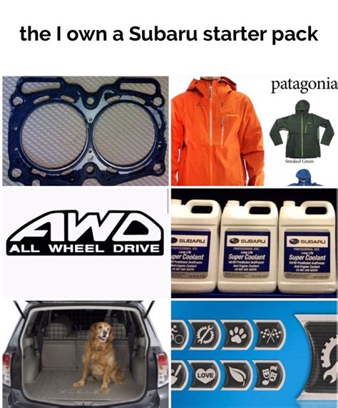 The I Own A Subaru Starter Pack Subaru