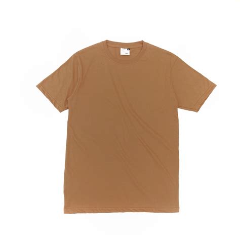 Tshirt Kaos Polos Pria Wanita Cotton Combed S Lengan Pendek Warna Cokelat Almond Brown