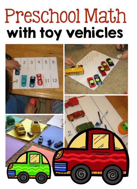 preschool math ideas  toy vehicles  measured mom