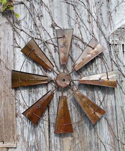 20 rustic ideas for farmhouse wall art. 26" Rustic Metal Windmill Farm Decor Hanging Barn Decor