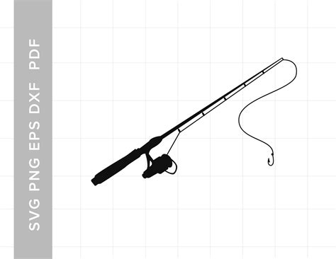 Fishing Rod Svg Hook Svg Pole Svg Digital Download For Cricut Etsy