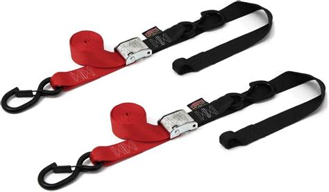 Powertye 29621 S Redblack 1 12 X 6 Soft Tye Secure Latch Tie Down With Integrated Soft Hook
