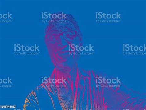 Funny Selfie Of Mature Man And Cheesy Smile Stock Illustration Download Image Now Vibrant