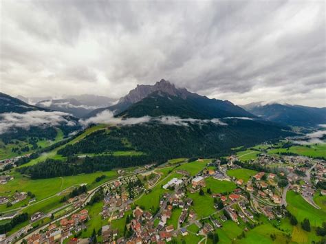 Premium Photo Beautiful Aerial Panoramic View Of The Dolomites Alps