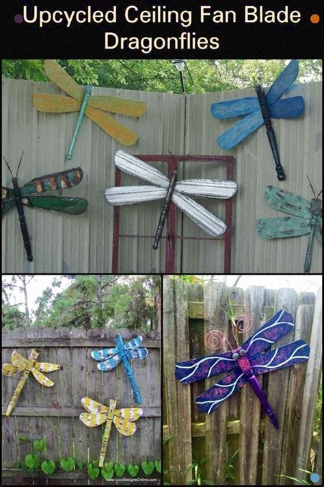 This Upcycled Ceiling Fan Dragonfly In Your Yard Is Sure To Make