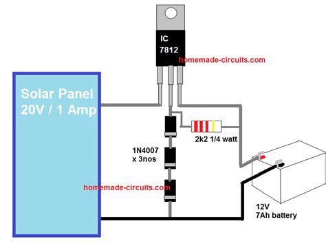 If your solar panel or the battery bank is generating 7 amps and the wire length is 4.6m, then after adding the 35% buffer the amp calculated of the wire comes out to be: Solar Battery Bank Wiring Diagram Database