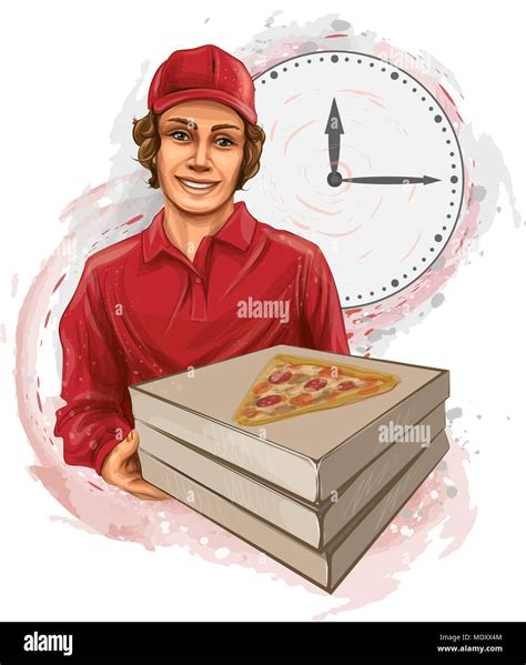 Pizza Delivery Man Stock Vector Image And Art Alamy