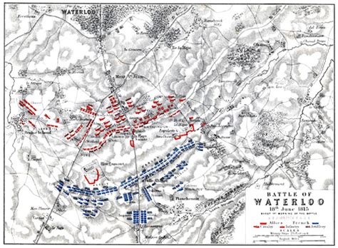 Waterloo Alisons History Of Europe Map Napoleonic Wars