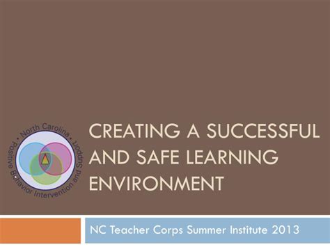 Ppt Creating A Successful And Safe Learning Environment Powerpoint