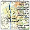 Aerial Photography Map of Fredericksburg, VA Virginia
