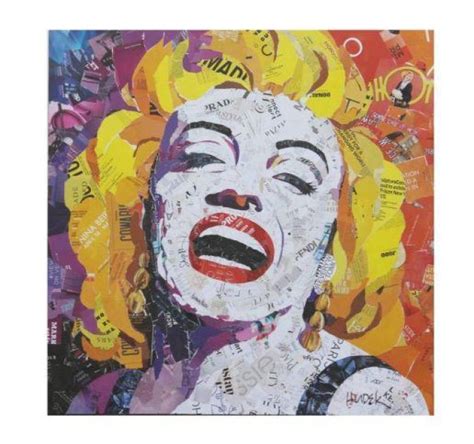 jim hudek colorful pop assemblage portrait of marilyn monroe 2019