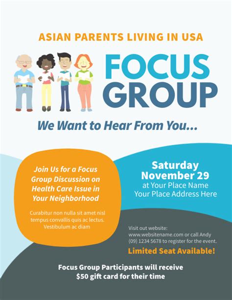 Focus Group Discussion Flyer Template Postermywall