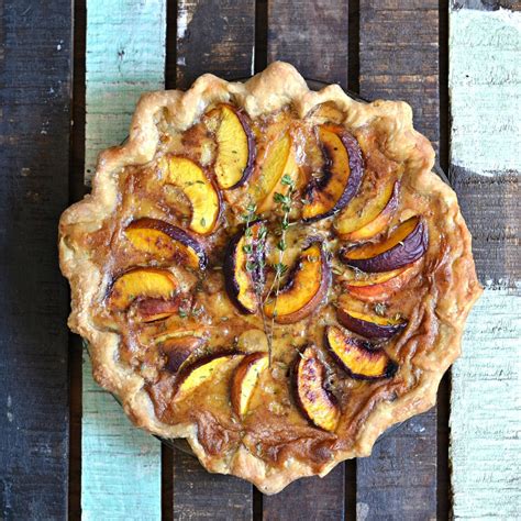 peach and thyme custard pie cooking with books
