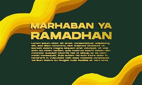 Marhaban Ya Ramadan Tarjeta De Felicitación Con Borde De Marco De Onda
