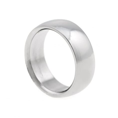 Eternity Mens Stainless Steel Plain Band Ring Size V Jewellery From