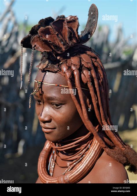 Namibia Kaokoland A Himba Woman In Traditional Attire Her Body