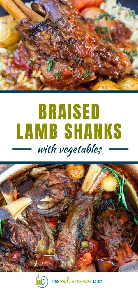 Made with red wine, veggies and more, this ridiculously tender lamb is packed with flavor. Braised Lamb Shanks with Vegetables | Braised lamb, Braised lamb shanks, Braised