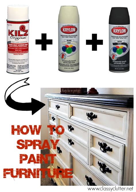 As a beginner, you might wonder if this is a task you should take on. How to spray paint furniture - Classy Clutter