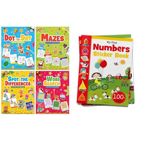 Buy My First Fun Activity Boxset Of 4 Books Spot The Difference Mazes Word Search And Dot To