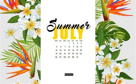 July Summer Wallpaper