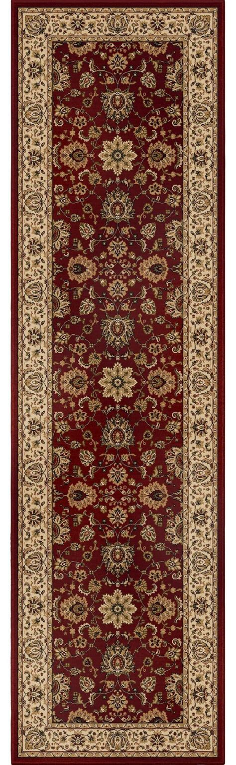 Its warm tone is essential for a pleasant colored light. American Heirloom Borokan Burgundy Runner Rug from Orian | Coleman Furniture