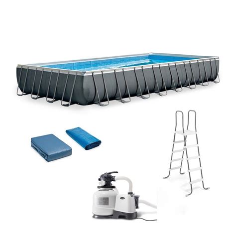 Intex 32 Ft X 16 Ft X 516 In Rectangle Above Ground Pool In The Above