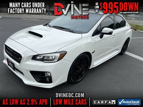 Used 2016 Subaru Wrx Sti Limited With Low Profile Spoiler For Sale In