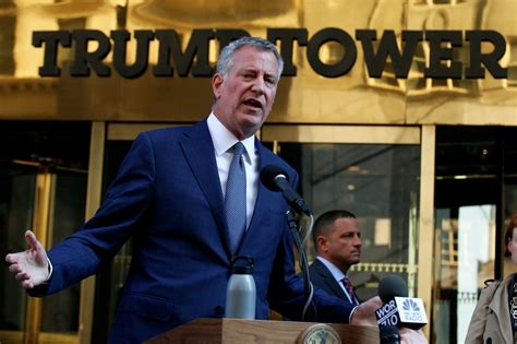 New York Mayor Bill De Blasio Asks For Federal Help With Cost Of Trump