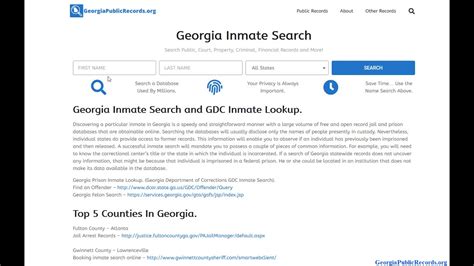 Georgia Inmate Search And Gdc Inmate Lookup Youtube
