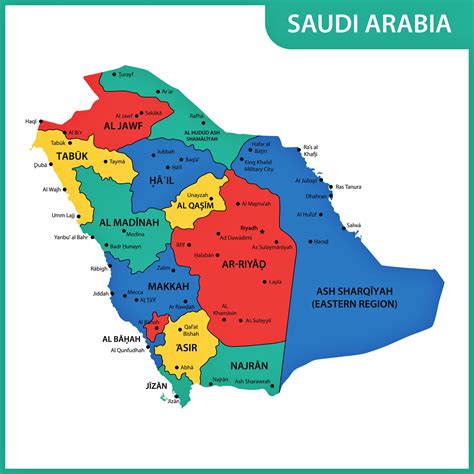 Saudi Arabia Map Of Regions And Provinces