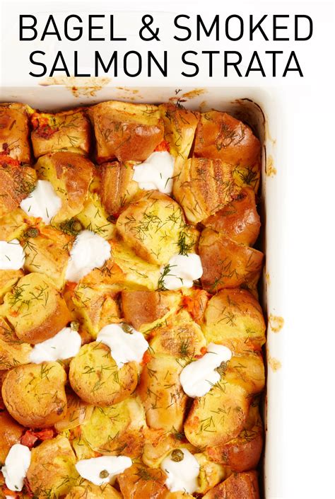 This SUPER EASY Bagel Smoked Salmon Strata Serves Up Brunch In Every