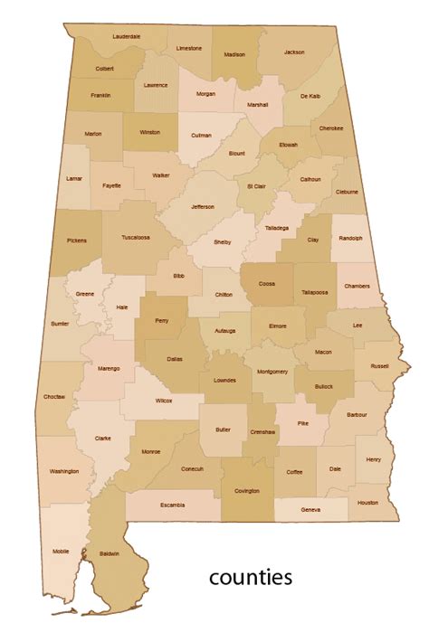 Alabama Digit Zip Code Vector Map Your Vector Maps