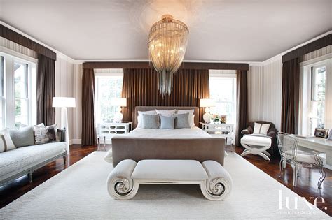 Transitional Brown Master Bedroom Luxe Interiors Design